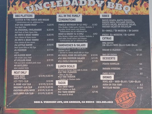 Menu photo 1 UNCLEDADDY BBQ Los Angeles, CA