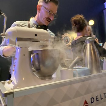 Southern Belle - Ice cream made with nitrogen gas right in front of us. The coolest dessert experience I've ever had - New American Near Me - Atlanta, Georgia Southern Belle - Ice cream made with nitrogen gas right in front of us. The coolest dessert experience I've ever had - New American Near Me - Atlanta, Georgia