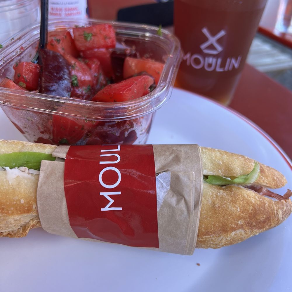 Moulin - Jambon Fromage baguette and beet salad - Bakeries Near Me - Newport Beach, California Moulin - Jambon Fromage baguette and beet salad - Bakeries Near Me - Newport Beach, California