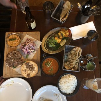 Dishoom - lamb raan bun, tikka paneer, chicken ruby, naan, and basmati - Indian Near Me - London, XGL