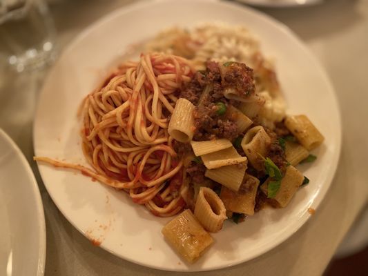 Photo of Becco - New York, NY, US. Three pastas of the day