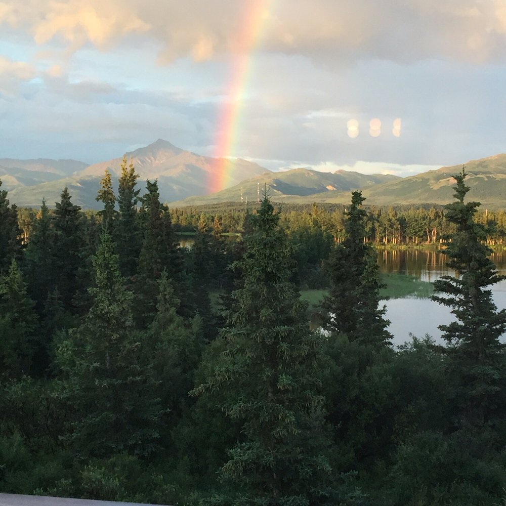 Denali Lakeview Inn - Amazing view from our room (purple caribou) - Hotels Near Me - Healy, Alaska Denali Lakeview Inn - Amazing view from our room (purple caribou) - Hotels Near Me - Healy, Alaska
