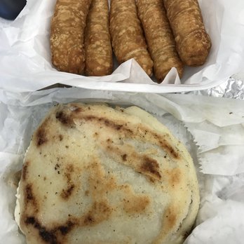 Sabor Venezolano - My lunch combo - arepas with cheese stick - Food Trucks Near Me - Houston, Texas Sabor Venezolano - My lunch combo - arepas with cheese stick - Food Trucks Near Me - Houston, Texas