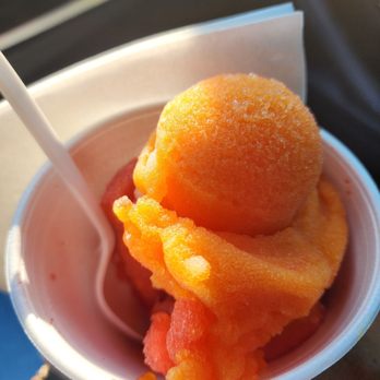 Rio's Italian Ice - Peach, Pomegranate and cherry - Shaved Ice Near Me - Atlanta, Georgia