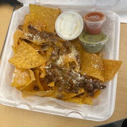 Steak nachos was my order Steak nachos was my order