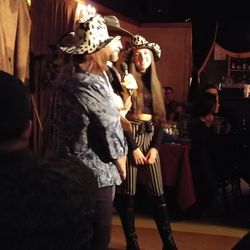 Théâtre de la Ruelle - The actors with audience participants: do expect to be roped into the scenario (pun for this western setting intended)