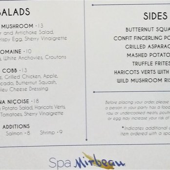 Spa Mirbeau - Sample menu (Feb. 2018), bottom. - Day Spas Near Me - Albany, New York Spa Mirbeau - Sample menu (Feb. 2018), bottom. - Day Spas Near Me - Albany, New York