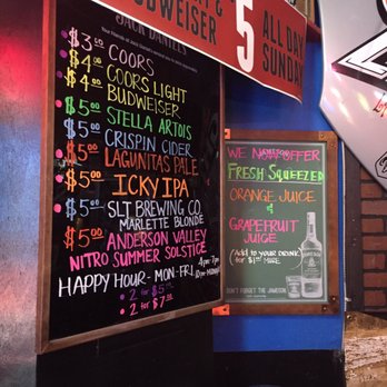 Turn 3 - Drink menu! And happy hour menu at bottom! 2017 - Dive Bars Near Me - South Lake Tahoe, California