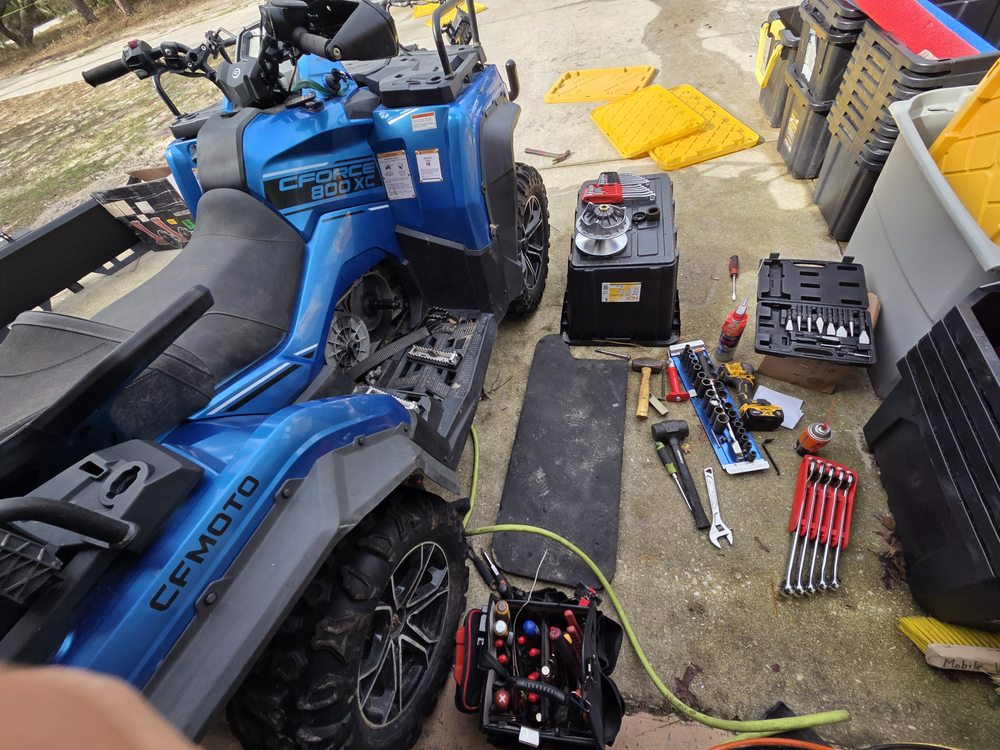 Wachee Worx technician working on an RV repair