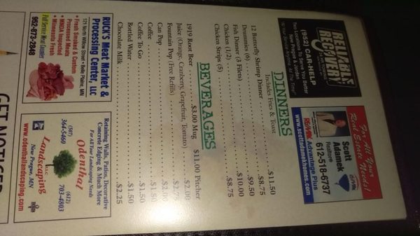 Menu photo 1 Union Hill Bar & Grill New Prague, MN Menu photo 1 Union Hill Bar & Grill New Prague, MN