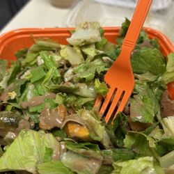 I should've taken this before I made it look ugly... But I was too hungry. Picture shows how fresh the food is. This is the Autumn harvest.