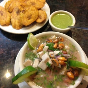 Sandro's - Ceviche de pescado with plantain chips - Colombian Near Me - Astoria, New York Sandro's - Ceviche de pescado with plantain chips - Colombian Near Me - Astoria, New York