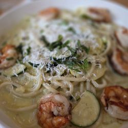 Pasta with added shrimp