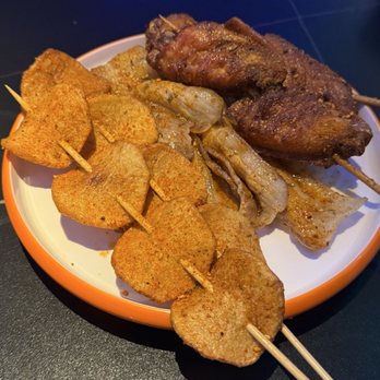 Xinjiang BBQ - Potato Slices, Pork Belly, Chicken Wings - Asian Fusion Near Me - San Diego, California Xinjiang BBQ - Potato Slices, Pork Belly, Chicken Wings - Asian Fusion Near Me - San Diego, California