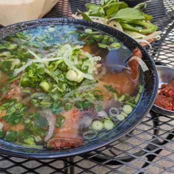 Phosho Dough - Fish pho (beef broth, egg noodles, grilled fish) plus side of spicy goodness - Vietnamese Near Me - Berkeley, California