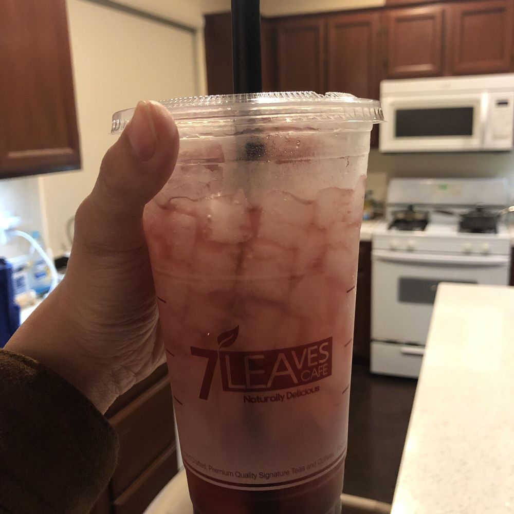 7 Leaves Cafe - Asked for a bit more ice ... gets a whole cup of ice ... - Coffee & Tea Near Me - Anaheim, California