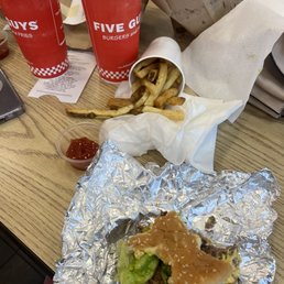Cheeseburger and fries