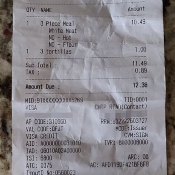 Cluck N Pollo - Charged for 3 piece, got a 2 piece. - Mexican Near Me - Rancho Cucamonga, California