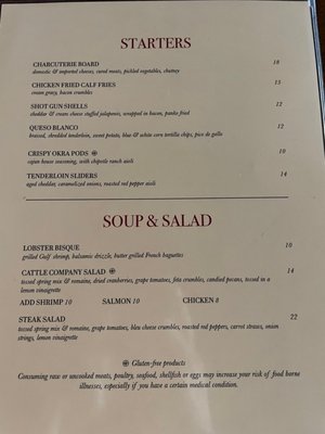 Menu photo 4 Fly By Night Cattle Company Steakhouse Cleburne, TX