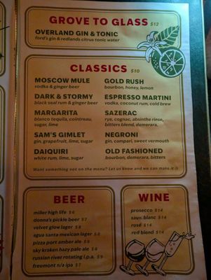 Menu photo 2 The Overland Redlands, CA