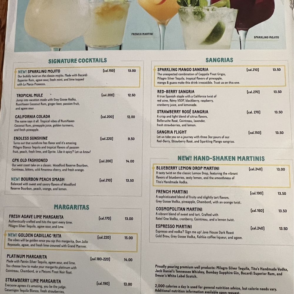 California Pizza Kitchen - Cocktails - Pizza Near Me - Honolulu, Hawaii California Pizza Kitchen - Cocktails - Pizza Near Me - Honolulu, Hawaii