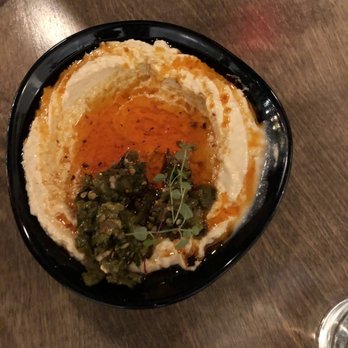 Lyra - Hummus with wood roasted jalapeño relish - Middle Eastern Near Me - Nashville, Tennessee Lyra - Hummus with wood roasted jalapeño relish - Middle Eastern Near Me - Nashville, Tennessee