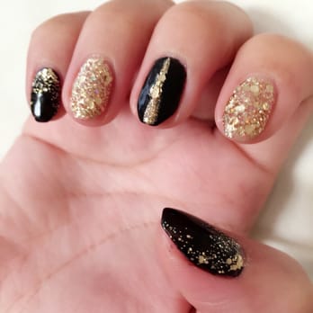 Frances Nails and Spa - Ringing in the new year with gold and black gel nails - Nail Salons Near Me - Manhattan Beach, California Frances Nails and Spa - Ringing in the new year with gold and black gel nails - Nail Salons Near Me - Manhattan Beach, California