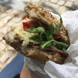 Manna & Co. - Parmaham with mozzarella sandwich