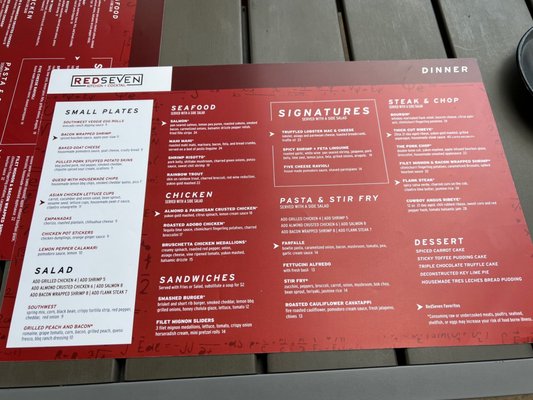 Menu photo 2 Red Seven Bar & Grill Lafayette, IN Menu photo 2 Red Seven Bar & Grill Lafayette, IN