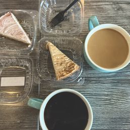 Americano, americano & cram, mango cheesecake, raspberry cheesecake. Americano, americano & cram, mango cheesecake, raspberry cheesecake.