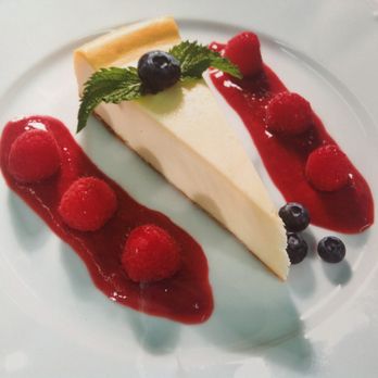 Refined Dining - Cheesecake with Raspberry Sauce - Caterers Near Me - Prospect Heights, Illinois Refined Dining - Cheesecake with Raspberry Sauce - Caterers Near Me - Prospect Heights, Illinois