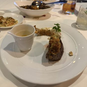 Eddie V's Prime Seafood - 10 oz Center Cut Filet Mignon and 5oz Roasted South African Lobster Beurre Blanc (Half Portion) - Seafood Near Me - Alpharetta, Georgia