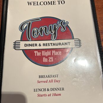 Tony’s Diner & Restaurant - Diners Near Me - Charlottesville, Virginia Tony’s Diner & Restaurant - Diners Near Me - Charlottesville, Virginia