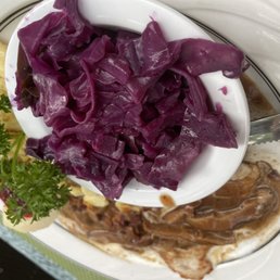 Pork and red cabbage