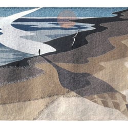 Hoxa Tapestry Gallery - 'Echoes' - art print of woven tapestry by Orkney Artist Leila Thomson