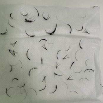 Skyelash Studio - Another artist helped me remove the lashes, the glue is attached to 3-4 lashes together, gummy clump - Eyelash Service Near Me - San Jose, California