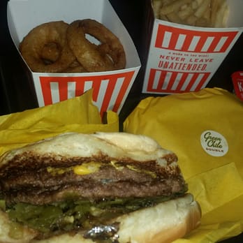 Whataburger - 2 orders of green chile burgers (double patty each) - Burgers Near Me - Albuquerque, New Mexico