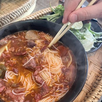 Nok’s Kitchen - Khao Pun Sin (Beef Noodle Soup) with toppings - Laotian Near Me - Westminster, California Nok’s Kitchen - Khao Pun Sin (Beef Noodle Soup) with toppings - Laotian Near Me - Westminster, California