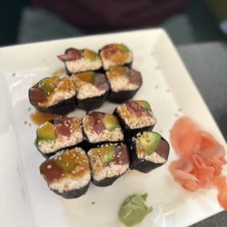 Sushi Saigon - Rice free Metairie roll. They will make any roll on the menu rice free for you. Really fresh and great tasting.