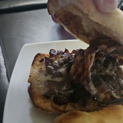 Domino's Pizza - Burnt meat and tasted old
