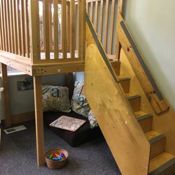 Eastgate Cooperative Preschool - Our classroom has lots of fun things to explore, including climbing up in the loft for a birds' eye view or snuggling below with a book.