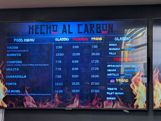 Menu photo 4 Hecho Al Carbon Riverside, CA