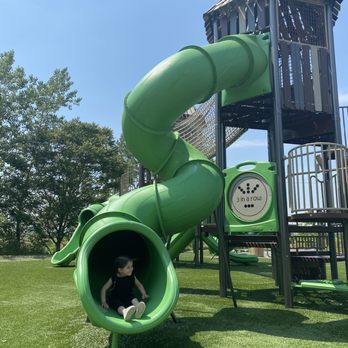 Mill Creek Playground - One of the big tube slides - Playgrounds Near Me - Secaucus, New Jersey