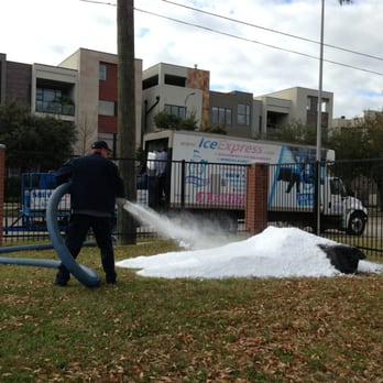 Ice Express - Blowing snow for the slide - Ice Delivery Near Me - Houston, Texas Ice Express - Blowing snow for the slide - Ice Delivery Near Me - Houston, Texas
