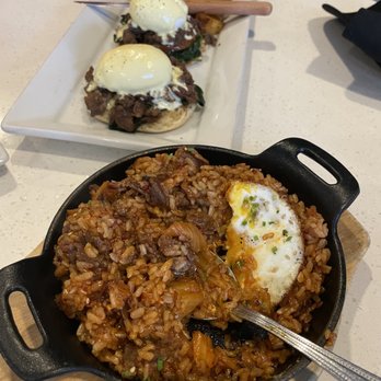Hungry Crowd - Kimchi fried rice and bulgogi eggs bennie. - New American Near Me - Los Angeles, California Hungry Crowd - Kimchi fried rice and bulgogi eggs bennie. - New American Near Me - Los Angeles, California