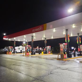 Flying J - a gas station at night - Gas Stations Near Me - New Milford, Pennsylvania Flying J - a gas station at night - Gas Stations Near Me - New Milford, Pennsylvania