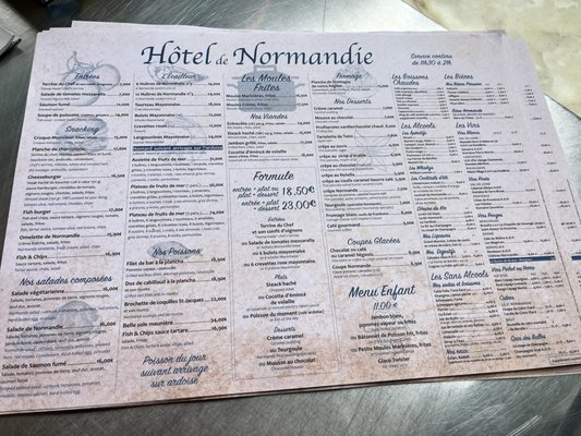 Menu photo 1 Hotel de Normandie Arromanches-les-Bains, 14