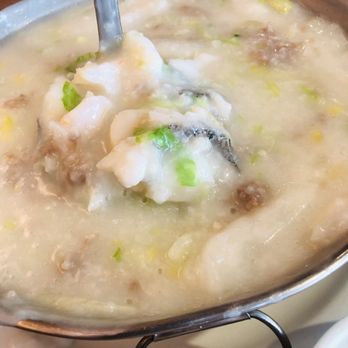 Garden City Hot Pot - All the goodies being cooked in the congee! - Dim Sum Near Me - Richmond, British Columbia