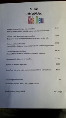 Menu photo 1 Vine Wexford, WX