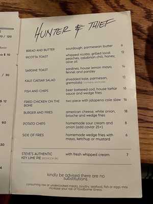 Menu photo 8 Hunter & Thief Lindenhurst, NY